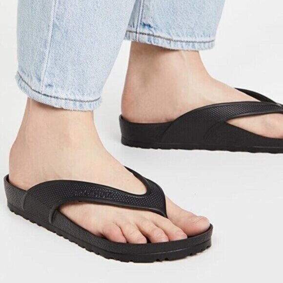 Birkenstock Honolulu Eva Rubber Thong Sandal Black Women EU 41 US 10- 10.5 Wide - Picture 1 of 10